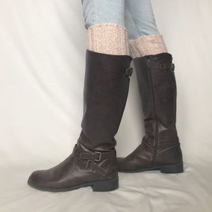 Brown riding boots